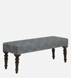 Aadhya Sheesham Wood Upholstered Bench In Walnut Finish