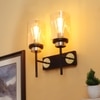 Eliante Modern Wall Lights Mild Steel & Glass Material Black, Gold & Champaign Finish