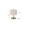 Sadira White Natural Fiber Shade Table Lamp with Gold Metal Base