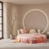 Stoa Paris 300TC UltrSatin Super King Bedsheet with 2 Pillow Covers Satin Super Grey Peach