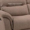 Silvana Three Seater Motorized Fabric Recliner in Taupe Beige Colour