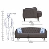 Pacific 3 Seater Sofa Cum Bed In Grey Colour