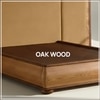 Elowen Softline King Size Bed in velvet With Oak wood Frame & Hydraulic Storage