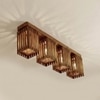 Elegant Brown Solid Wood Ceiling Light