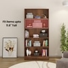 Alex Engineered Wood Bookshelf with Brown Maple finish