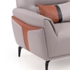 Jonas 1 Seater Leatherette Sole in Oyster Grey Colour