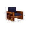 Maruti 3+2+1 Seater Wooden Sofa (BLUE Colour, Honey Finish)