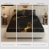 Stoa Paris 300TC UltrSatin King Bedsheet Set Satin King Velvet Black Gold