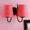 Guilford Pink Natural Fiber Wall Light