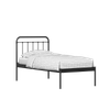 Hampton Metal Non Storage Single Bed in Satin Black Finish