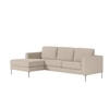 Modernelegance Wood Right Aligned 3-Seater With Upholstery Non Storage Sofa In White Colour