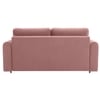 Baruna 3 Seater Velvet Pull Out Sofa Cum Bed with Storage In Peach Color
