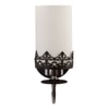Eliante Modern Wall Lights Mild Steel & Glass Material Chrome, Brown & White Finish