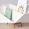 Mid Century Toy Dump with Bookrack Acron White