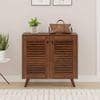 Carlem Engineered Wood Shoe Cabinet with Brown Maple finish