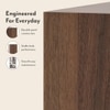 Zoey Engineered Wood 2 Door Wardrobe in Classic Walnut Finish