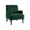 Velora Tufted Back Fabric Lounge Chair- Green