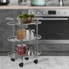 Metalsmith Metal Three Tier Serving Trolley Silver Finish