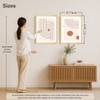 Boho Geometric Abstract Set of 2 Framed Posters Wall Art 45x60 cm