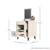 Hexa Red Engineered Wood Dressing Table in Frosty White Colour