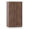Jaden Engineered Wood 2 Door Sliding Wardrobe Without Mirror in Classic Walnut Finish