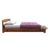 Wilbur Solid Wood King Size Non Storage Bed In Teak Finish