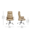 Ettorez Majestic Ultra Premium Leatherette Office Chair In Camel Colour