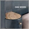 Regalis Block-Leg Panel King Size Bed in Velvet With Oak wood Frame & Hydraulic Storage