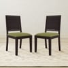 Oribi Solid Wood Dining Chair Set Of 2 In Mahogany Finish