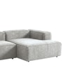 Elegantedge Wood Left Aligned 2-Seater With Upholstery Non Storage Sofa In Grey Colour