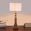 Devansh Multicolor Cotton Table Lamp With  Wood Natural Base (7X7X21.25 Inches)-16