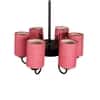 Devansh Solid Wood Electric Wall Light in Red Colour with Red Shade Count of 1 Light