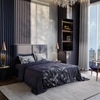 Stoa Paris Super King Size 100% Cotton Bedsheet with 2 Pillow Covers  Size Purple Grey