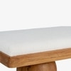 Andaman Avis Solid Wood Bench in Off White Colour