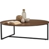 Scandinavian Turner Large Round Coffee Table Walnut Finish