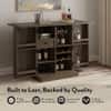 Caledonia Solid Wood Bar Cabinet (Danish Walnut Finish)