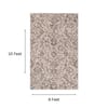 Neulooms Handloom Knotted Reversible Flatweave Area Rug Chocolate Brown or Ivory 10x14