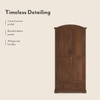 Alexandra Solid Wood Wardrobe in Amber Walnut Finish