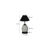 Alison Black cotton Glass Table lamp with Iron Base