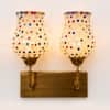 Devansh Metal Electric Wall Light in Antique Gold Colour with Multi Shade Count of 1 Light