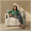 Cozychic Wood 1 Seater With Upholstery Non Storage Sofa In Grey Colour