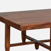 Sheesham Wood Coffee Table Set In Scratch Resistant Honey Oak Finish With Cushioned Stools