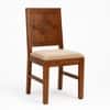 Globally Indian Aarya Solid Sheesham Wood 6 Seater Dining Table Set 6 Chairs Beige