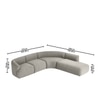 Zenliving Wood Left Aligned 3-Seater With Upholstery Non Storage Sofa In Grey Colour