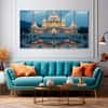 The Castle Decor Ram Mandir Wall Painting Wooden Framed 27x48 Inch (Style 5)