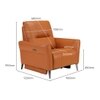Orchard One Seater Motorized Leather Recliner in Savana Tan Brown Colour