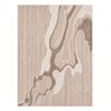 Handmade Natural Wool Area Rug Abstract Marble Beige 10 x 14 Feet Carpet