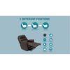 Wave Leatherette One Seater Manual Recliner in Brown Colour