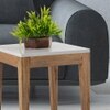 Metalsmith Solid Wood Side Table in White Finish