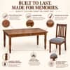 Globally Indian Maelle Solid Sheesham Wood 6 Seater Dining Table Set 6 Chairs Terracotta Orange